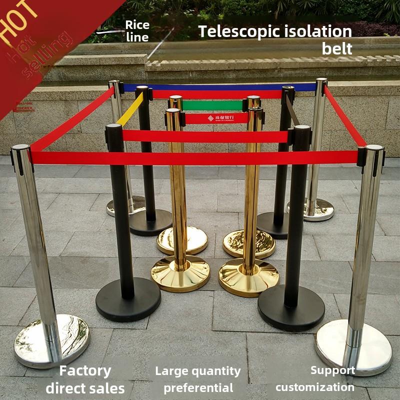 不锈钢栏杆座一米线围栏伸缩银行护栏杆3米隔离带排队护栏礼宾柱