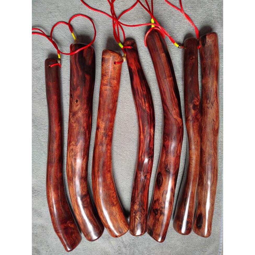 紫檀柳鬼脸把玩棍棒原木料按摩敲背木棍似海南黄花梨防身棒擀面杖