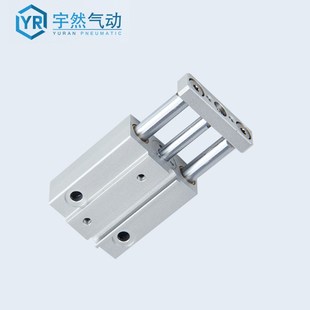 15S 迷你小气缸小型气动微型气缸三轴三杆带导杆气缸MGJ6