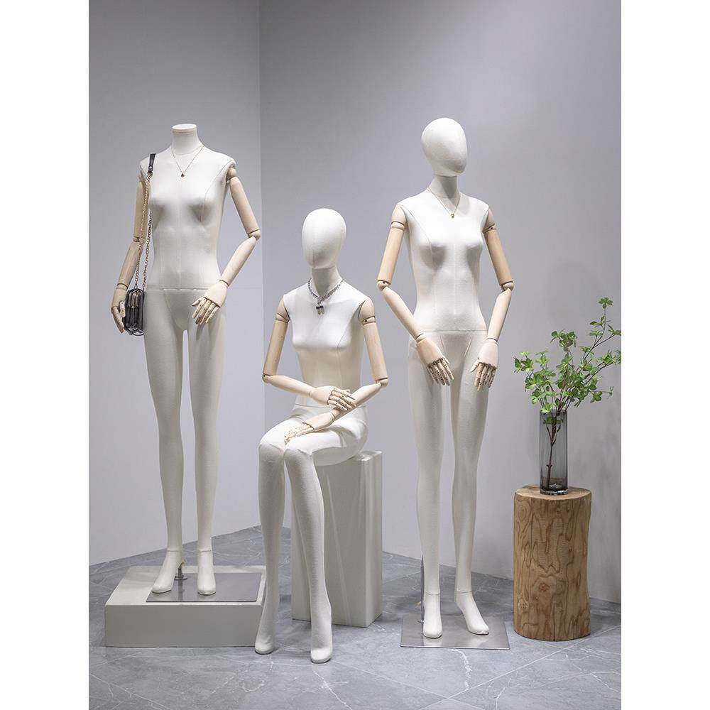 服装店全身包布人台女模特道具女装橱窗人偶半身假人体模型展示架