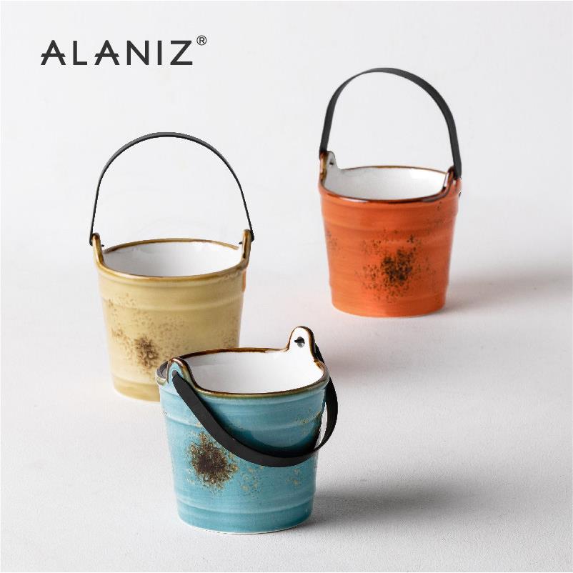 alaniz南兹梵高欧式小号炸鸡桶薯条桶咖啡厅创意冰块桶清吧小吃桶