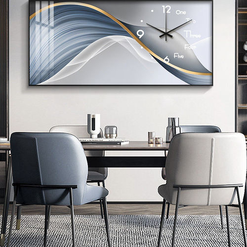 电表箱装饰画新款带钟表遮挡配电箱多媒体大尺寸餐厅电闸挂画