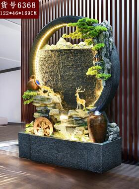 水幕墙流水屏风玄关隔断户外别墅花园庭院假山喷泉景观瀑布摆件