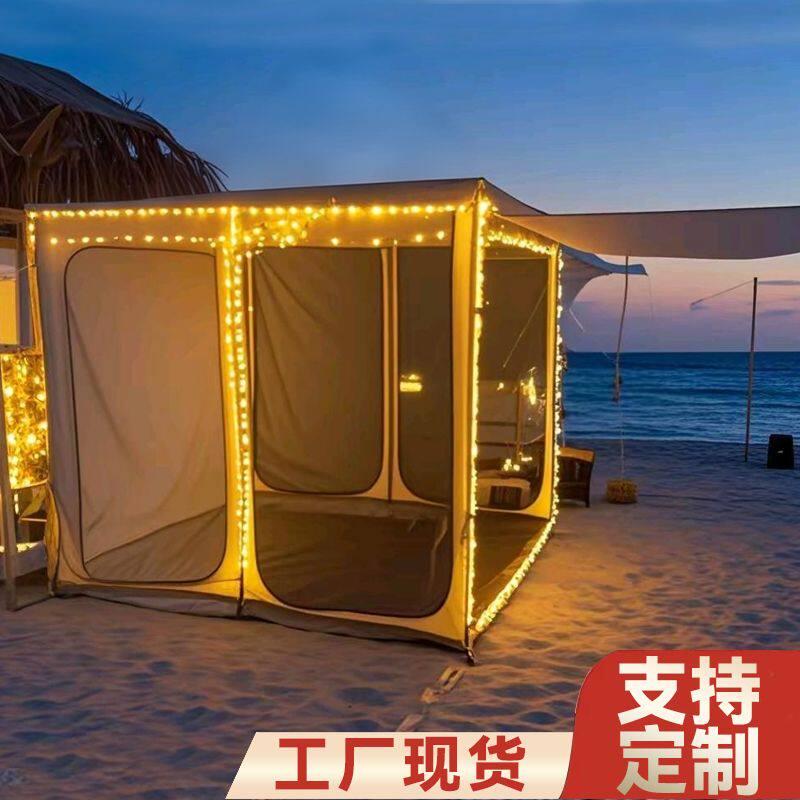 汽车边遮阳蓬车载车边网纱房布房子车顶帐篷侧边棚 车天幕 防雨棚