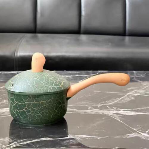 16cm绿色乌龟奶锅宝宝辅食奶锅