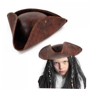 船长帽海盗帽拿破仑帽二角帽法国双角帽拿破仑双角帽拿皮仑复刻