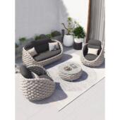 户外沙发庭院组合别墅阳台花园露台藤椅室外样板房温室藤编家俱