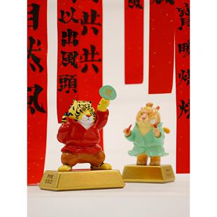 稀有艺术温纳金砖虎”家居桌面饰品轻奢礼品入口雕塑饰品