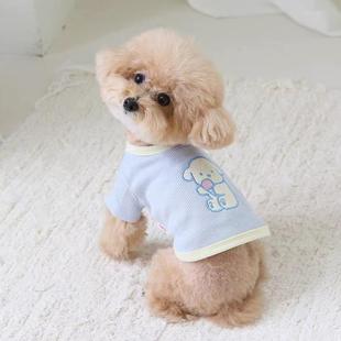 可爱卡通兔子背心套头打底泰迪比熊狗狗宠物衣服小型犬幼犬 春秋款