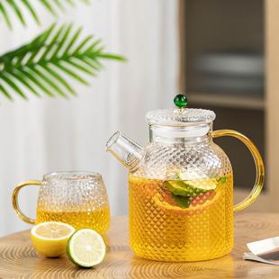 耐热夏季 冷水壶玻璃耐高温家用大容量凉白开水杯壶套装 水果泡茶壶