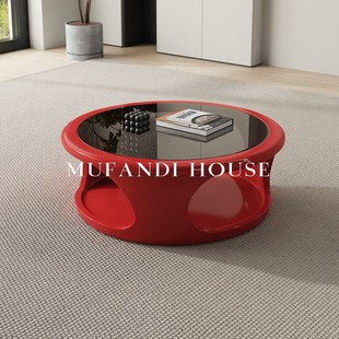 慕梵迪设计师异形茶几客厅家用小户型现代简约轻奢高级感圆形茶桌