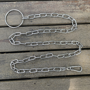 不锈钢家用拴狗链子中大型犬遛狗牵引链马犬杜宾德牧金毛不生锈链