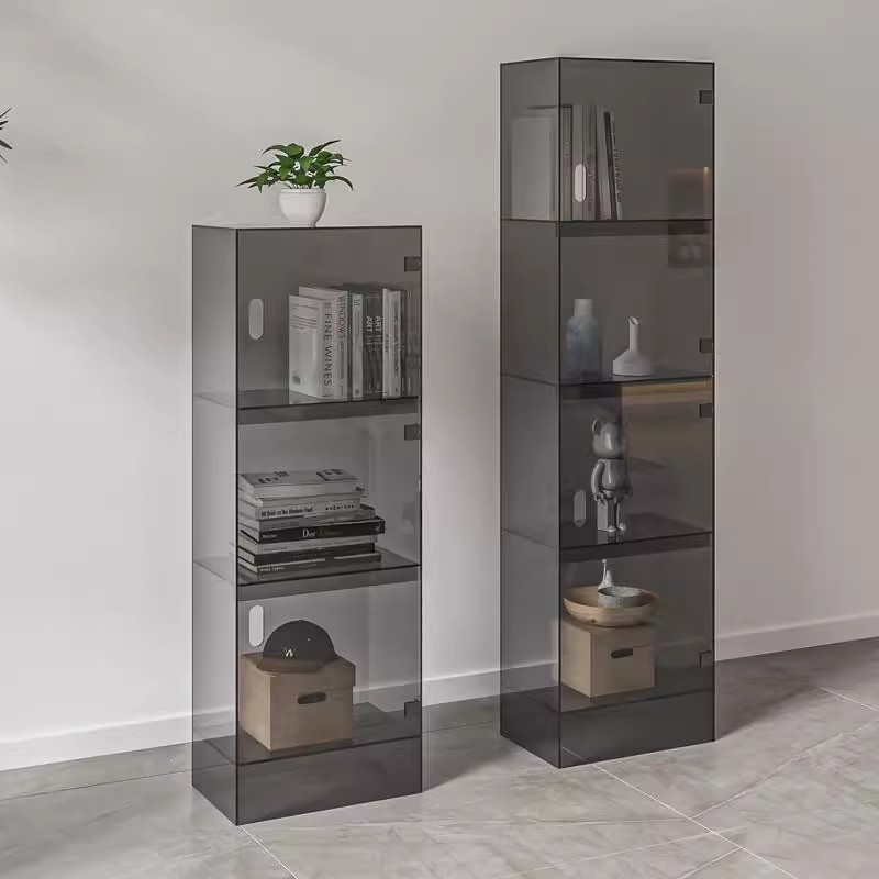 亚克力轻奢展示柜落地客厅置物架