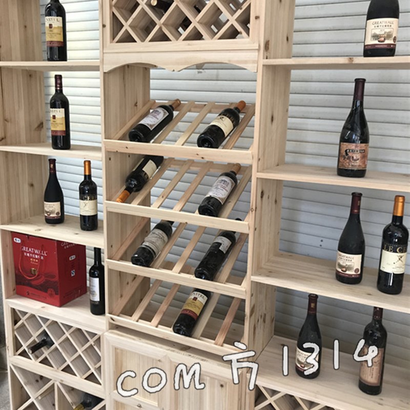 创意实木红酒架红酒展示架酒柜木质白酒柜葡萄酒展示柜倒挂酒杯架