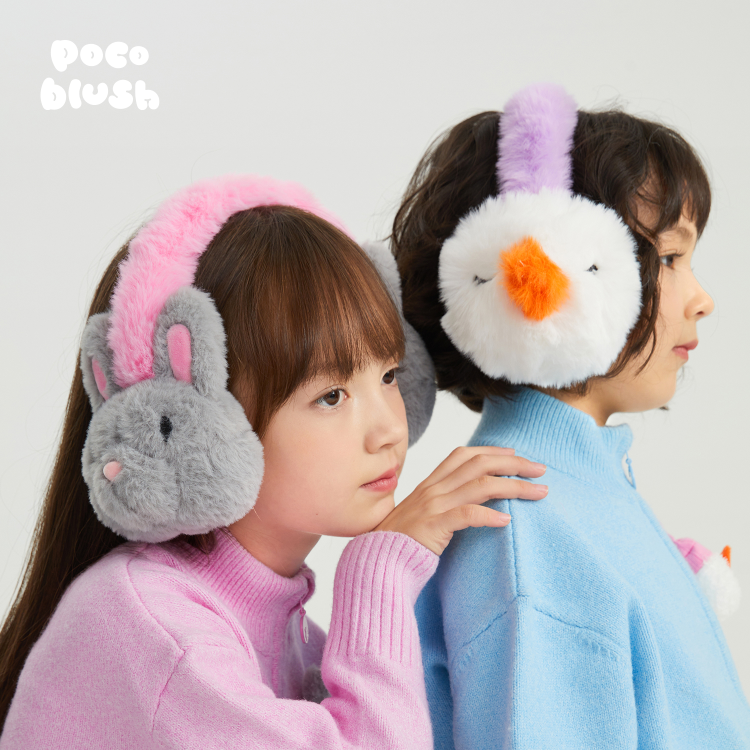 【雪人团子】毛茸茸的耳套女童