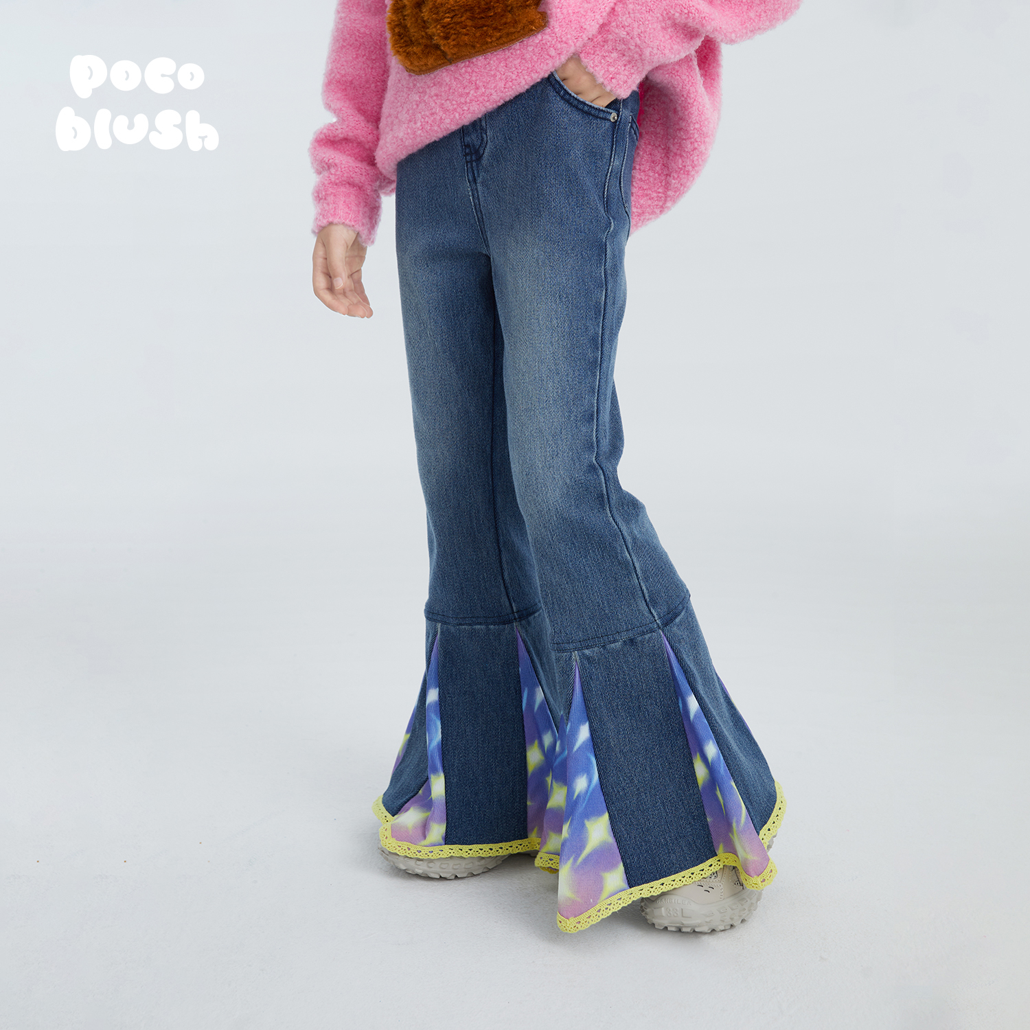 pocoblush原创流星喇叭牛仔裤