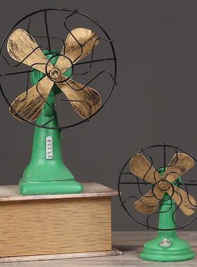 电风扇模型美式复古怀旧电视柜摆件 服装店铺橱窗陈列道具 13640