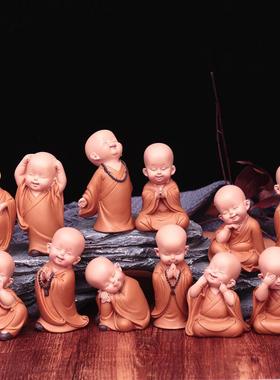 慧能小和尚汽车摇头摆件创意个性车内饰用品大全可爱车载装饰