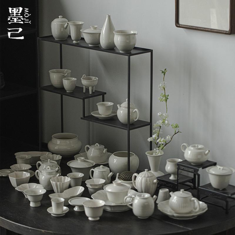 墨己2024草木灰系列合集原矿色釉功夫茶具文人器盖碗茶壶茶杯配件