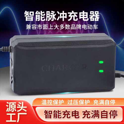 电动车充电器110v220v电瓶车充电器48v60v72v铅酸电池充电器
