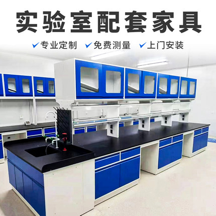 全钢实验台工作台实验室钢木边台化验室试验桌操作台通风柜中央台