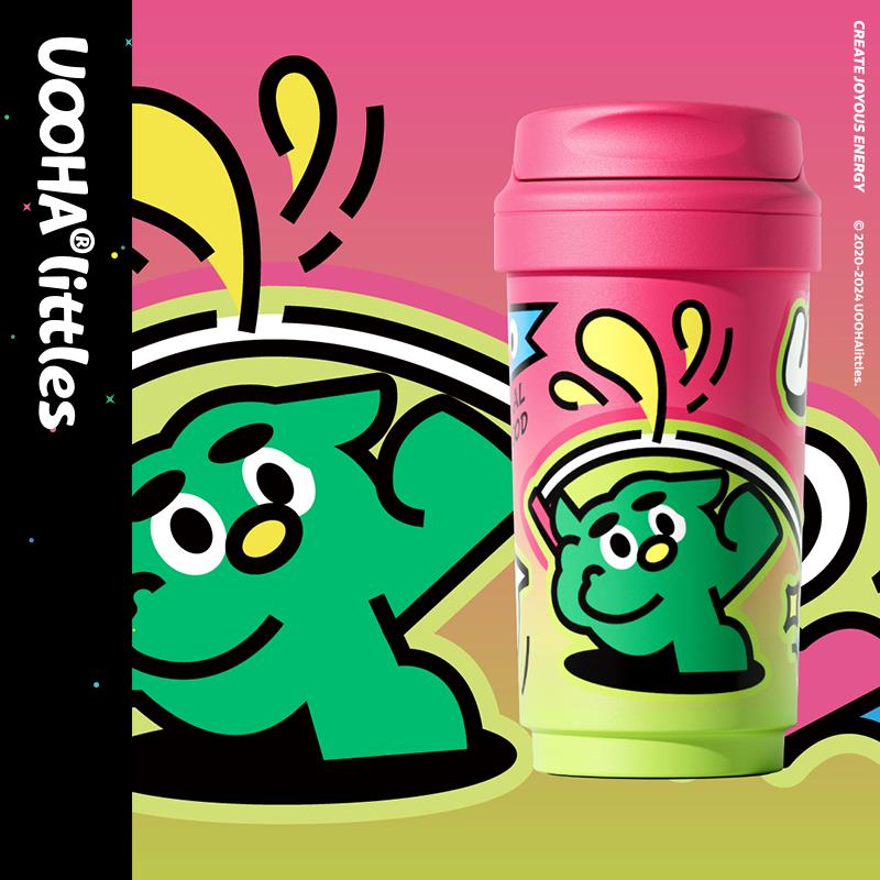 uooha悠行双饮保温咖啡杯可爱便携水杯