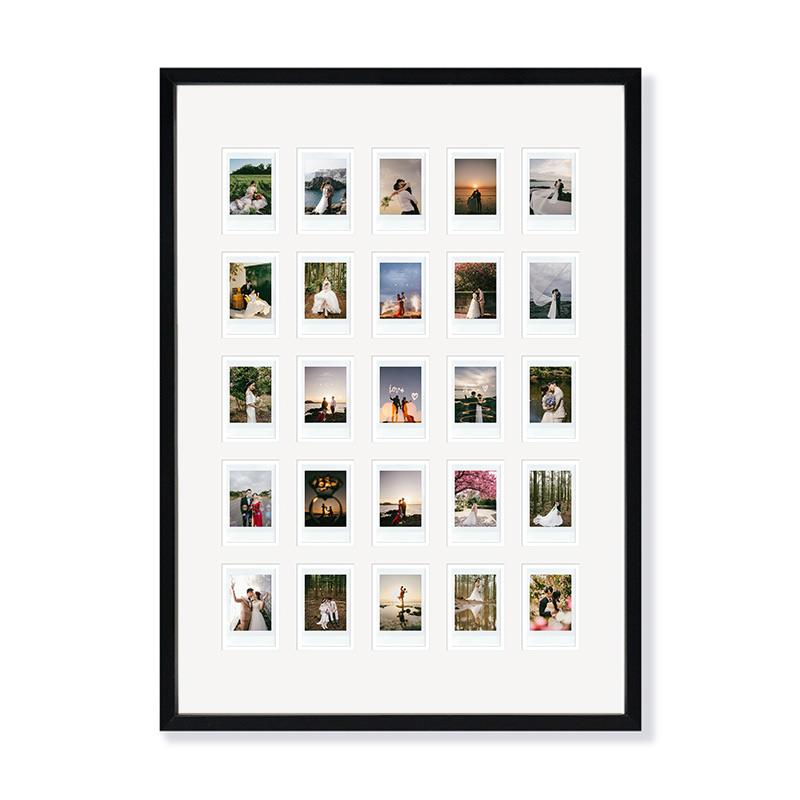 拍立得相框多张三寸相框5寸宽幅相框九宫格铝合金画框空框定制框