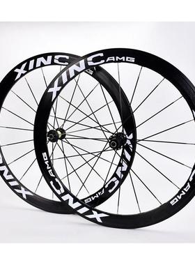 120响700C40/50MM框高直拉破风扁辐条6爪V/C圈刹碟煞公路轮组