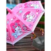 小女孩儿童小雨伞幼儿园小学生可爱粉色公主直柄半自动防水套遮阳