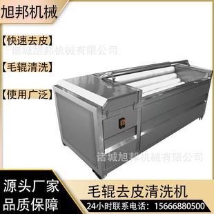 山药去皮清洗机 马蹄荸荠茨菇清洗设备 莲藕毛辊清洗去皮机