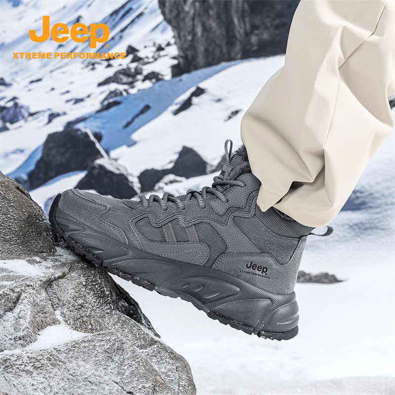jeep吉普休闲男鞋加绒加厚雪地靴