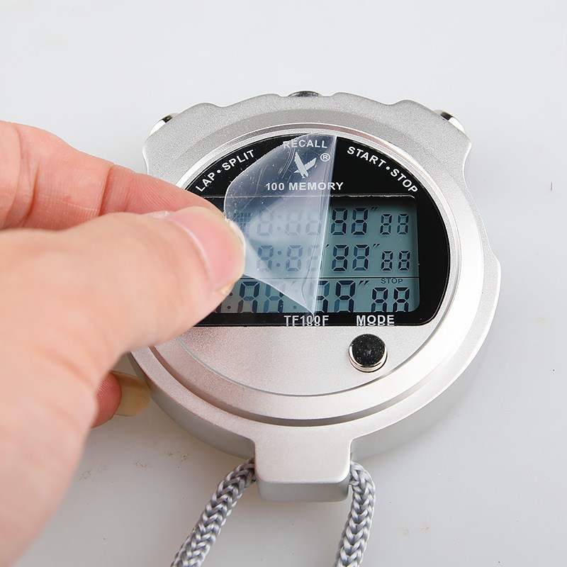 天福电子金属秒表100道体育训练运动跑表健身计时器裁判关机