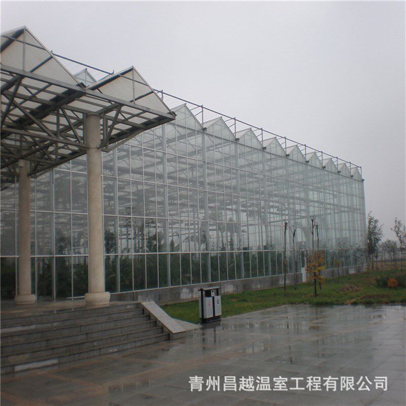 新型连栋实用型pc阳光板温室大棚全自动控制钢管骨架设计智能温室