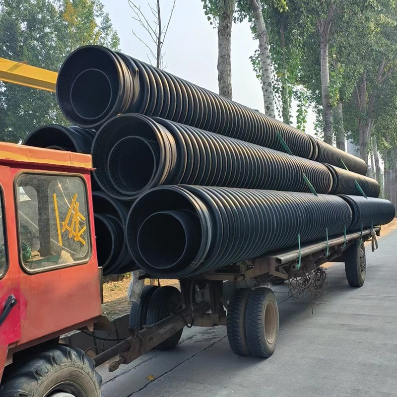 大口径B型排水排污克拉管道路工程市政管HDPE聚乙烯缠绕结构壁管