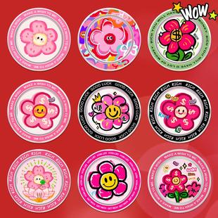 2025有钱花朵磁吸手机支架可调节伸缩气囊桌面支撑折叠旋转喜庆红