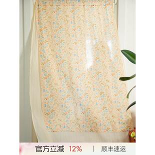 阳春小镇碎花门帘新款 高档高级厨房卧室房间家用遮挡帘免打孔定制