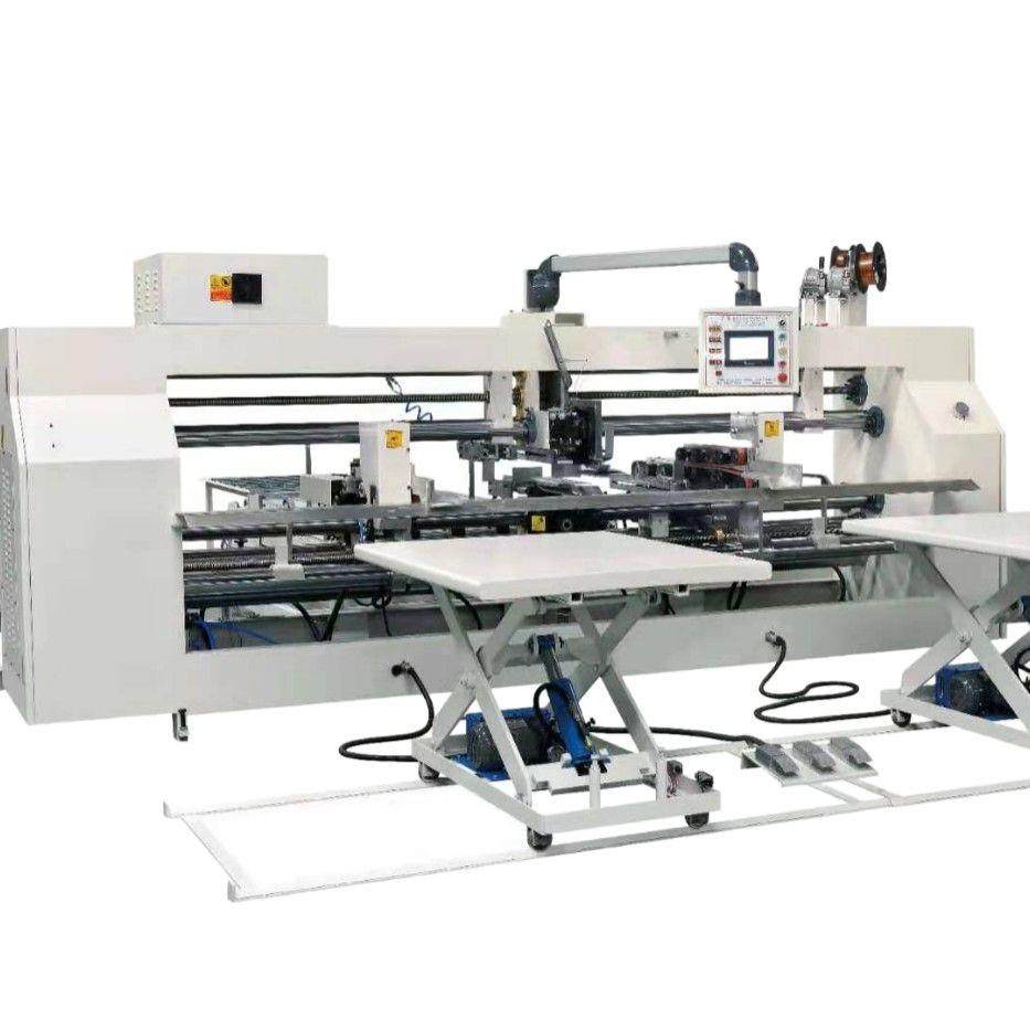 双片四伺服半自动钉箱机 AB双拼订机 Two-piece nail box machine,包装,纸箱,淘宝优惠券,粉丝福利购,淘宝优惠卷