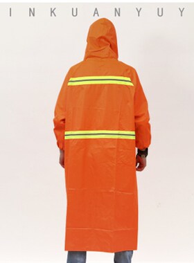 包邮橙色带反光条分体式套装雨衣道路施工环卫清洁工人雨衣印字