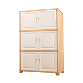 加厚塑料双开门衣柜大人用宝宝衣服收纳柜子客厅大容量储物柜儿童