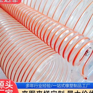 工业通风吸尘管 透明镀铜钢丝软管 防静电吸尘器伸缩管