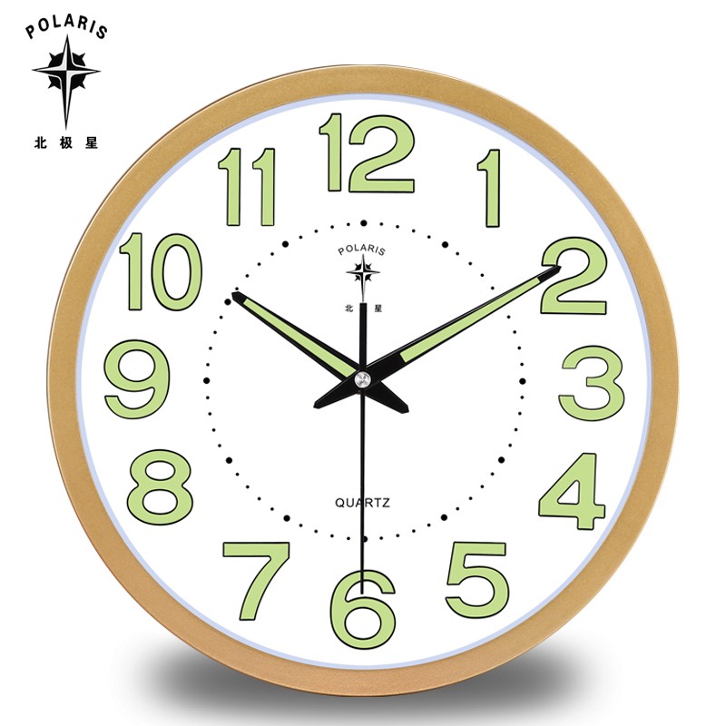 北极星夜光客厅挂钟静音卧室现代时尚钟表创意电子时钟石英钟