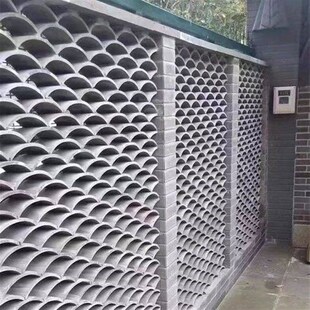 瓦片装饰花园围边围栏瓦小青瓦半圆鱼鳞造型瓦仿古拼花铺地立瓦