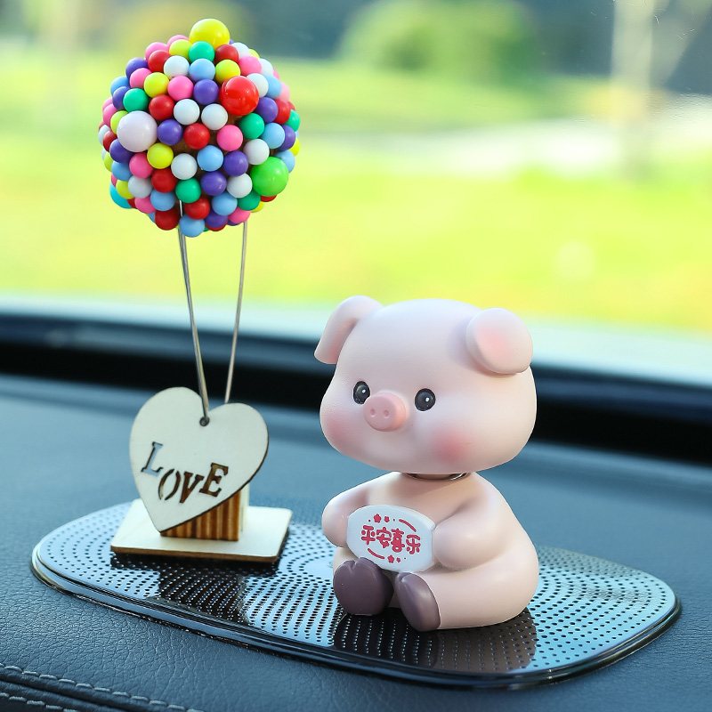 创意莫生气卡通动物气球汽车内饰品摆件车上装饰品中控台车载用品