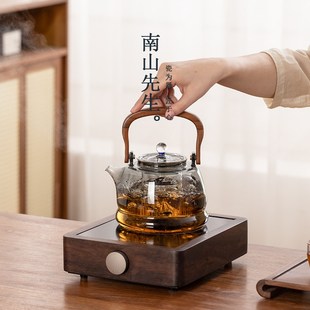 南山先生静谧煮茶壶家用电陶炉烧水壶大容量玻璃泡茶壶静音煮茶炉