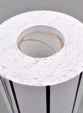 空白通用价格签 黑标定位覆膜卡纸带撕线50*30*2000双排/单排 标