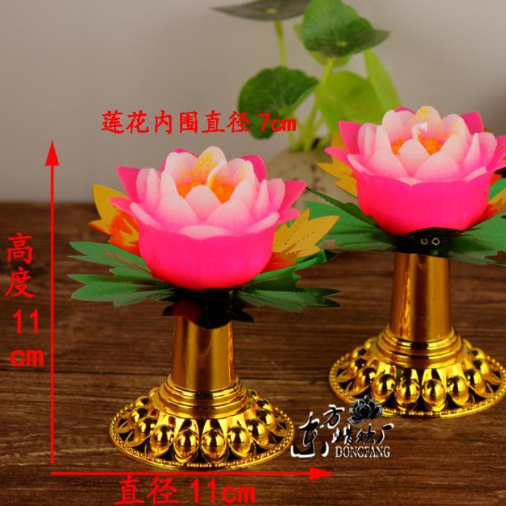 浮水荷花灯中秋节蜡烛拜月亮宝石花莲花灯蜡烛荷花蜡烛莲花灯红色