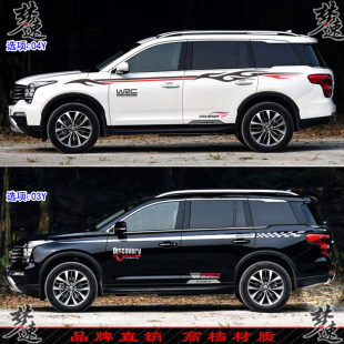 适用于广汽传祺GS8车贴拉花个性 饰 汽车贴纸GS8S车身彩条贴画GS5装