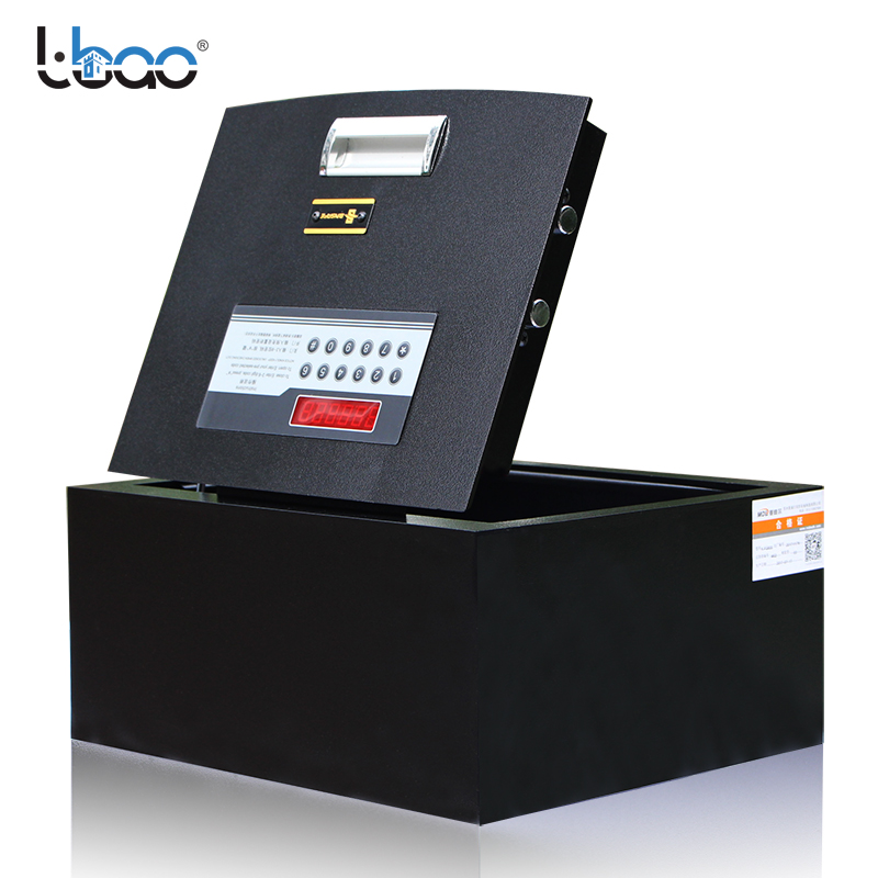 kingsafe全钢上开门抽屉保险柜酒店宾馆隐藏式上翻式车载小保管箱