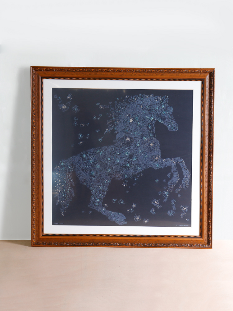 90丝巾无损装裱画框覆古欧式外框架实木相框新古典怀旧装饰框挂墙