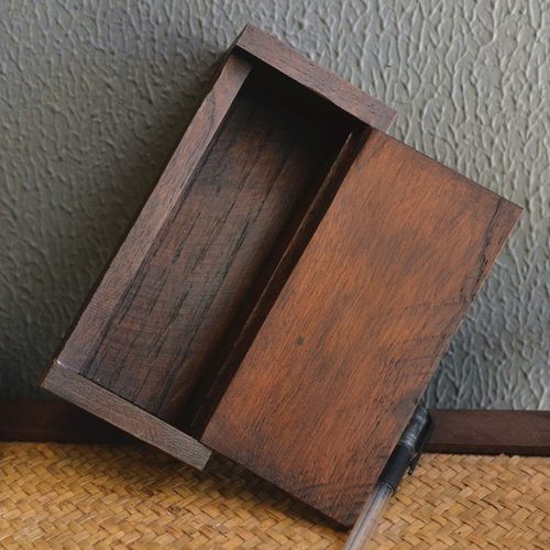 泰国东南亚泰太实木收纳桌面文具盒办公用品创意个性长方形首饰盒